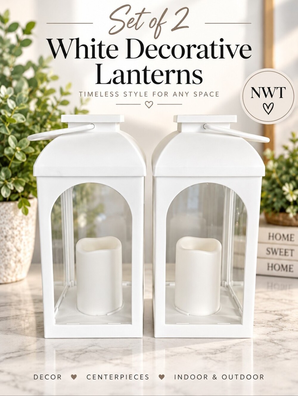 White Decorative Solar Lanterns